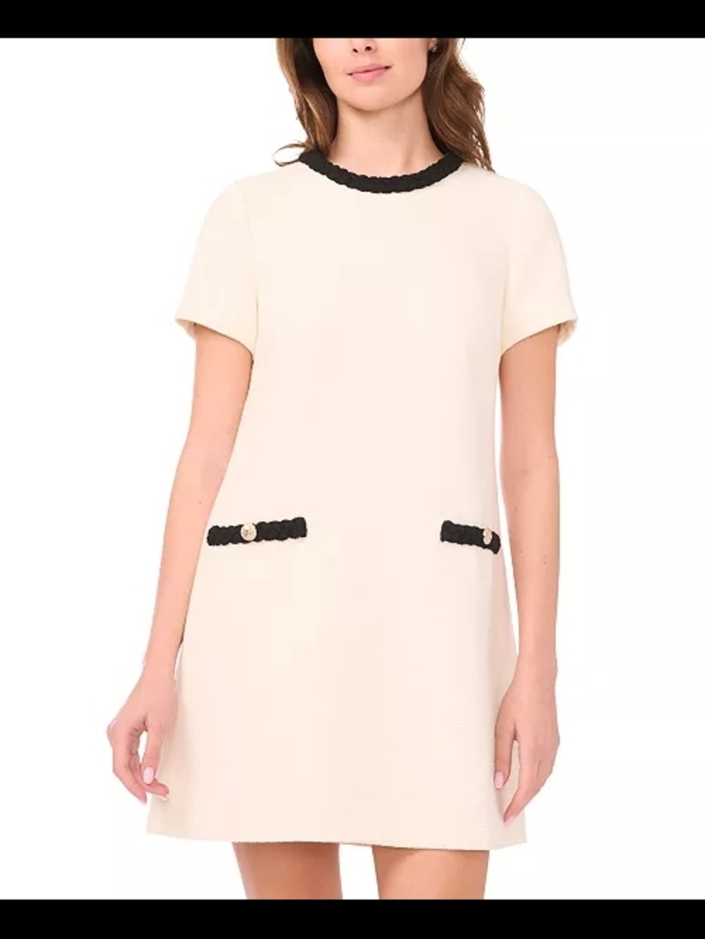 CeCe
Women's Short-Sleeve Tweed Dress